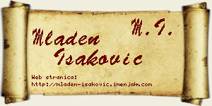 Mladen Isaković vizit kartica